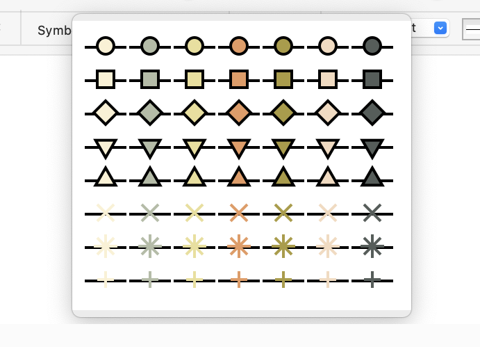 symbol pallete